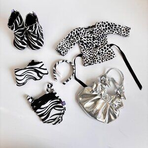 Build A Bear Friends 2B Made Clothes Outfit Boots Lot Leopard Print BAB
